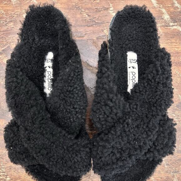 BIRKENSTOCK PAPILLIO Daytona Shearling Teddy Crossover Sandal Sz L 6 US 37 EU - Picture 3 of 8